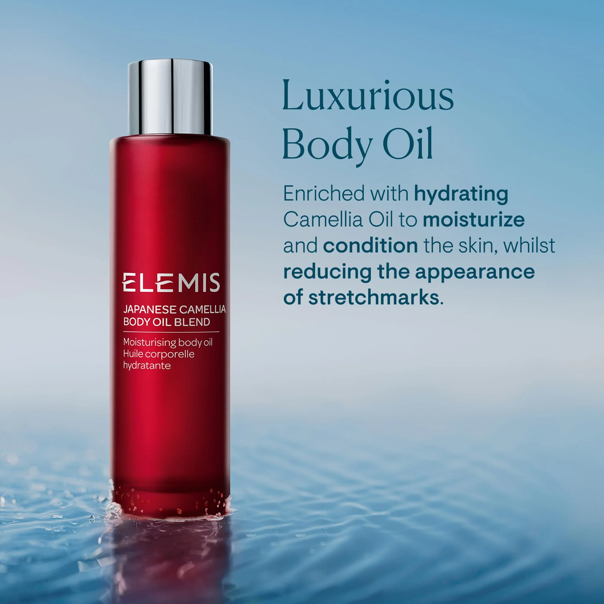 ELEMIS Japanese Camellia Body Oil Blend | Luxuriously Lightweight Body Oil Nourishes, Conditions, and Softens Stretch Marks and Postpartum Skin | 100 mL - Image 8