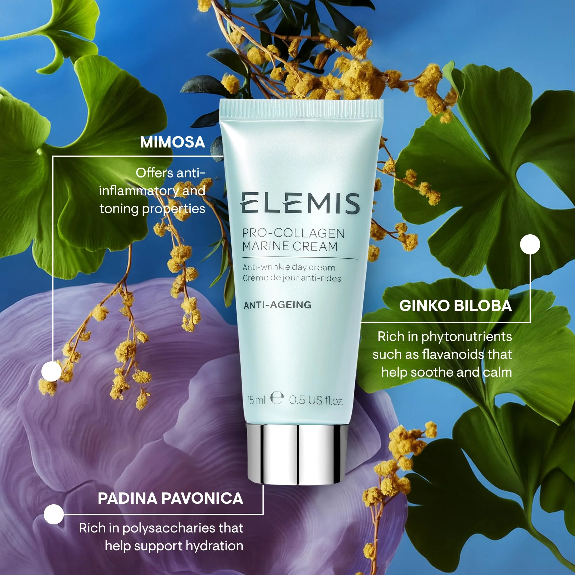 ELEMIS Pro-Collagen Marine Cream, Anti-wrinkle Day Cream, 0.5 Fl Oz - Image 3