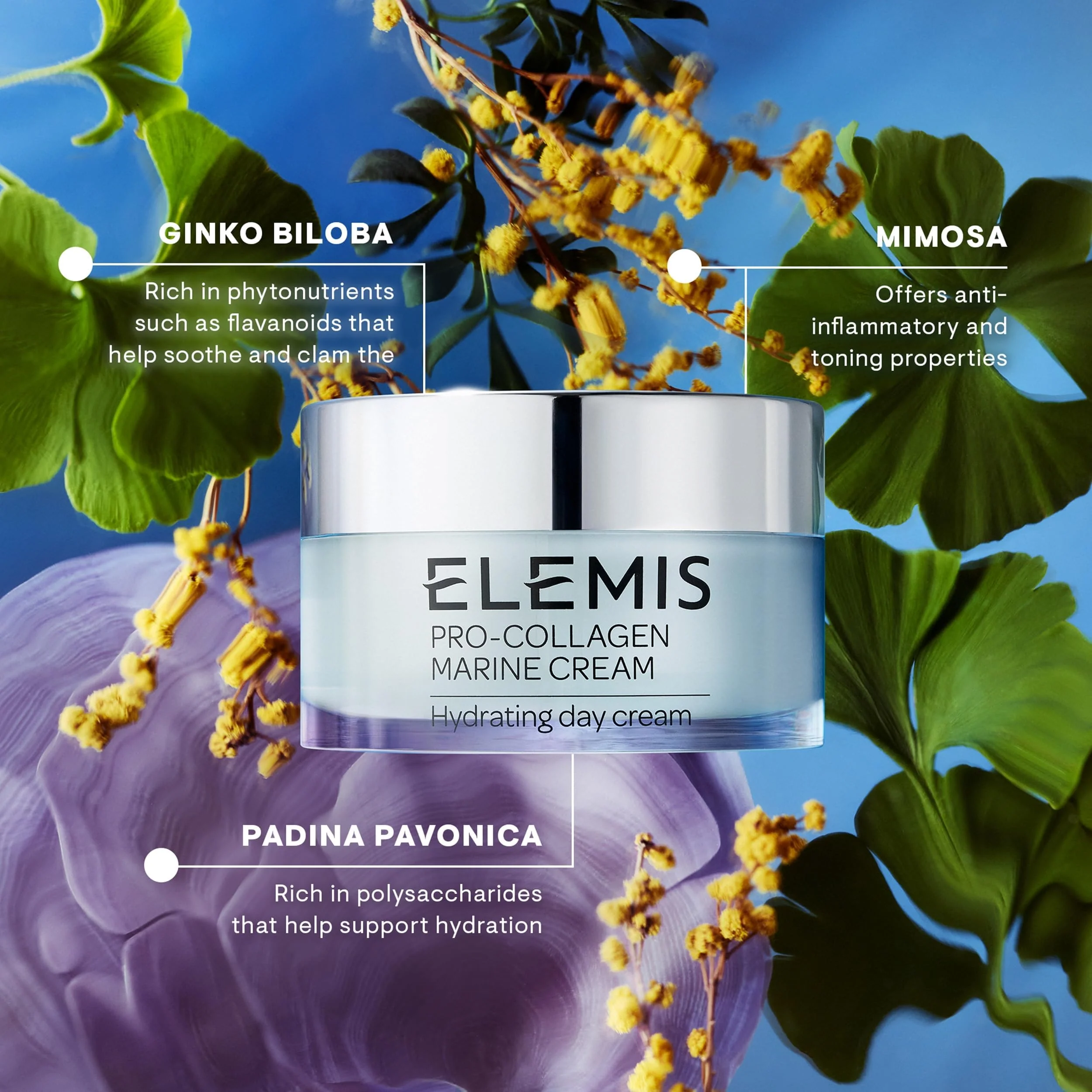 ELEMIS Pro-Collagen Marine Cream, Moisturizer for Face, Hydrating Cream for Dry Skin, Best for Aging Skin, Anti Aging Gel Moisturizer, Firming Facial Gel - Image 3