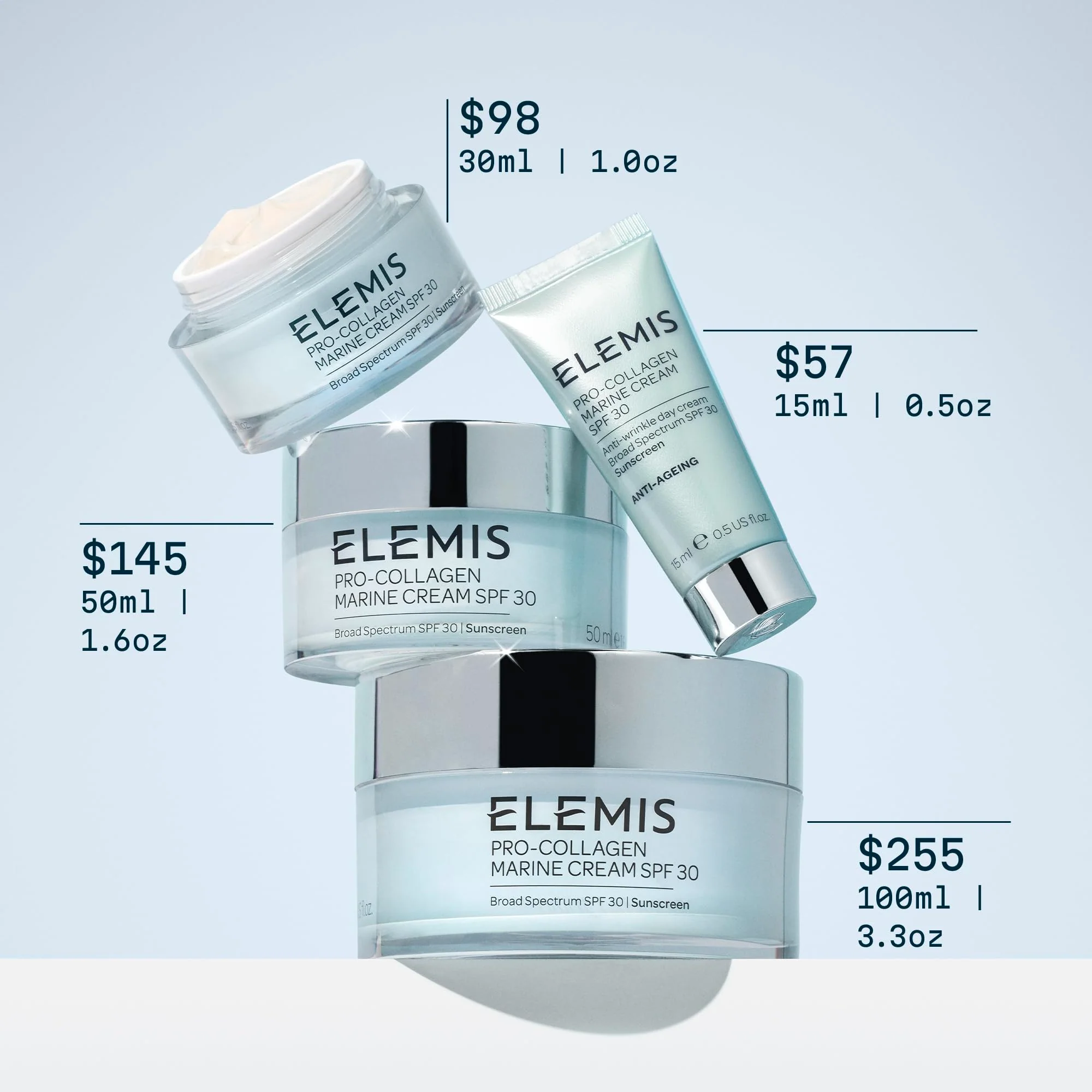 ELEMIS Pro-Collagen Marine Cream SPF 30, Lightweight Anti-Wrinkle Daily Facial Moisturizer - Image 3