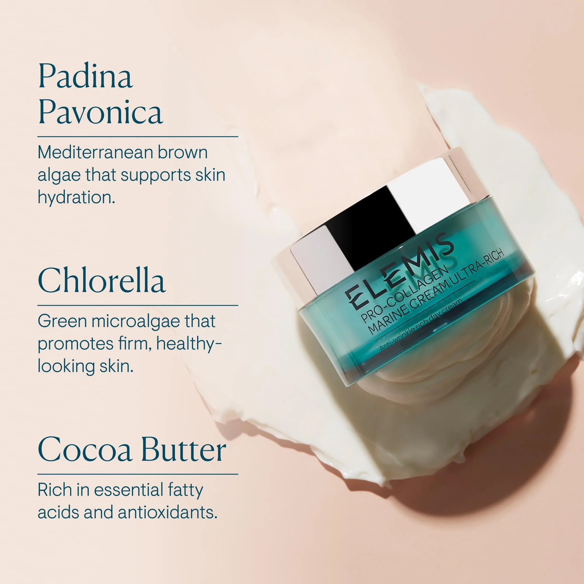 ELEMIS Pro-Collagen Marine Cream Ultra Rich 50ml – Deeply Hydrating Anti-Wrinkle Cream for Dry Skin, Firms, Smooths and Nourishes Dry Skin - Image 3