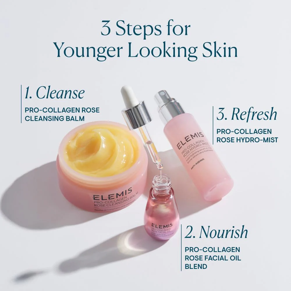 ELEMIS Pro-Collagen Rose Facial Oil Blend | Lightweight Daily Facial Oil Soothes, Nourishes, and Smoothes Skin for a Radiant, Fresh Complexion | 15 mL - Image 4