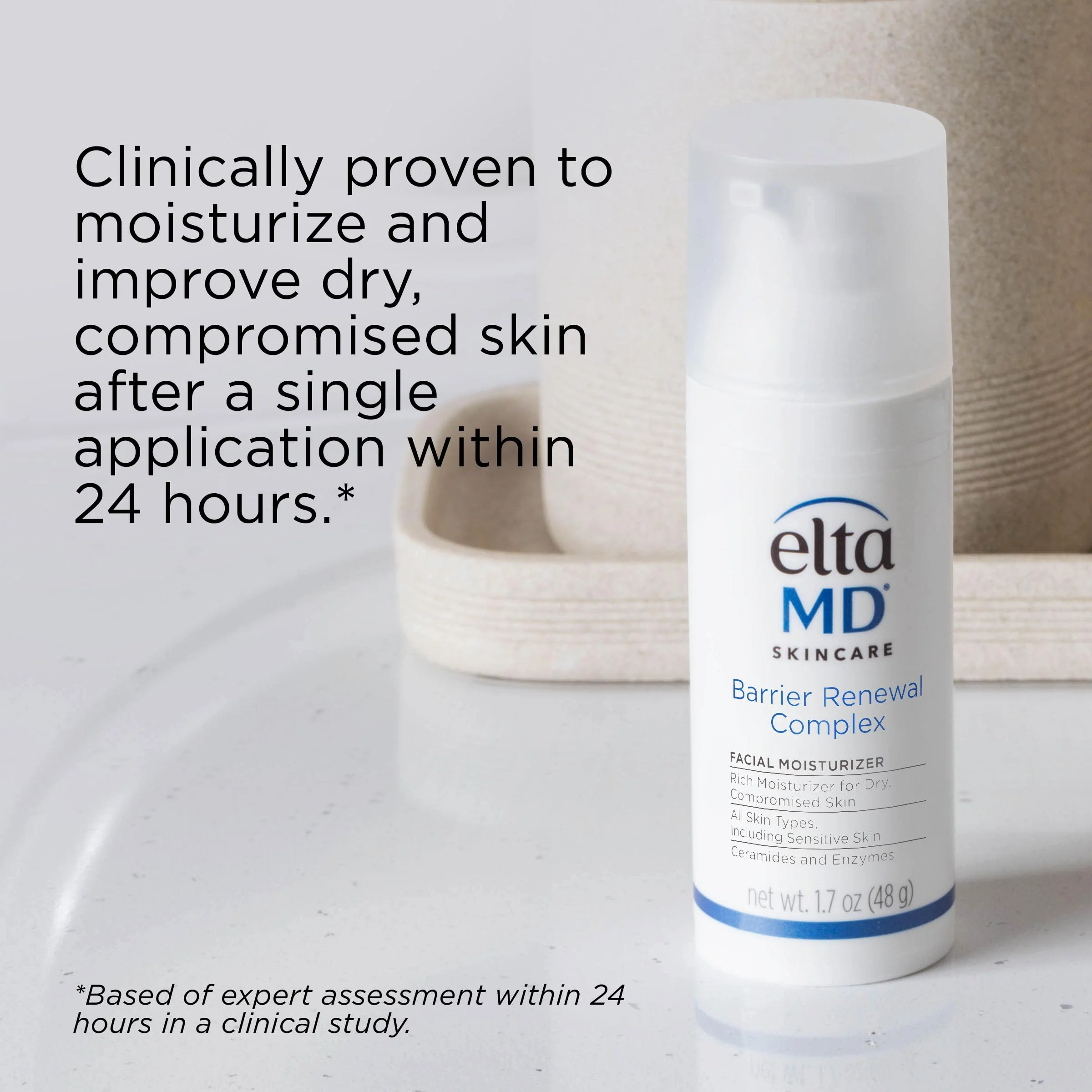 EltaMD Barrier Renewal Complex Face Moisturizer for Dry Skin, Sensitive Skin Moisturizer for Face, 1.7 oz Pump - Image 6
