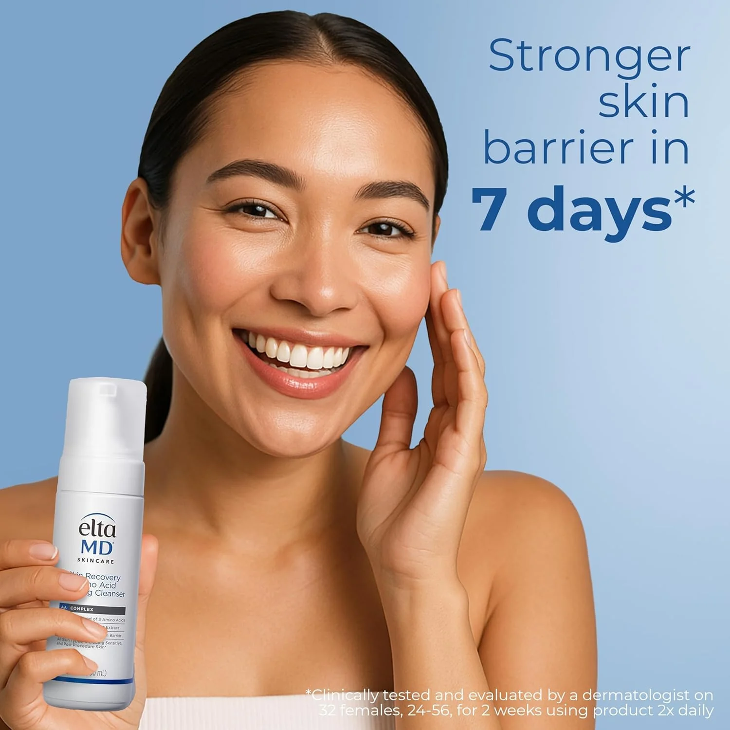 EltaMD Skin Recovery Amino Acid Foaming Facial Cleanser, Gentle Face Cleanser for Sensitive Skin, 1.0 Fl Oz - Image 5