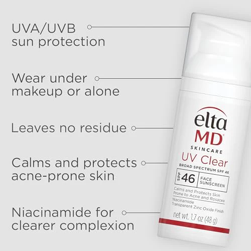 EltaMD UV Clear Face Sunscreen SPF 46, Oil-Free Sunscreen with Zinc Oxide, Dermatologist Recommended - Image 14