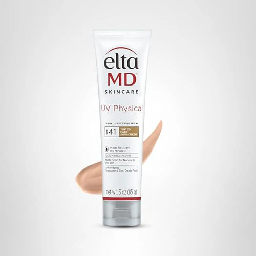 EltaMD UV Physical Tinted Mineral Sunscreen for Face SPF 41, 100% Mineral Actives Tinted Face Lotion, Water Resistant, Paraben-Free, Transparent Zinc Oxide Finish, Facial Travel Size Sunscreen 3 oz - Image 2