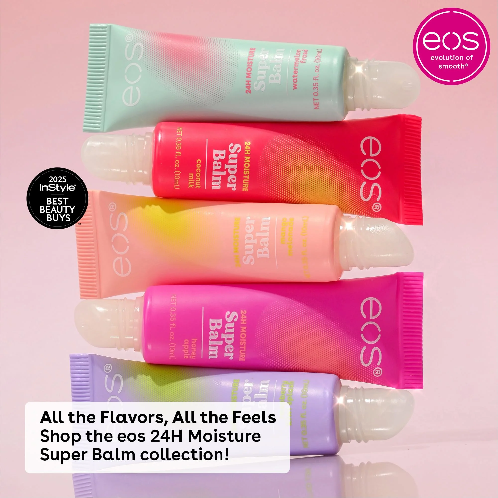 eos 24H Moisture Super Balm - Birthday Cake, Lip Mask, Day or Night Lip Treatment, Made for Sensitive Skin, Nourishing, Shea Butter, 0.35 fl oz - Image 3