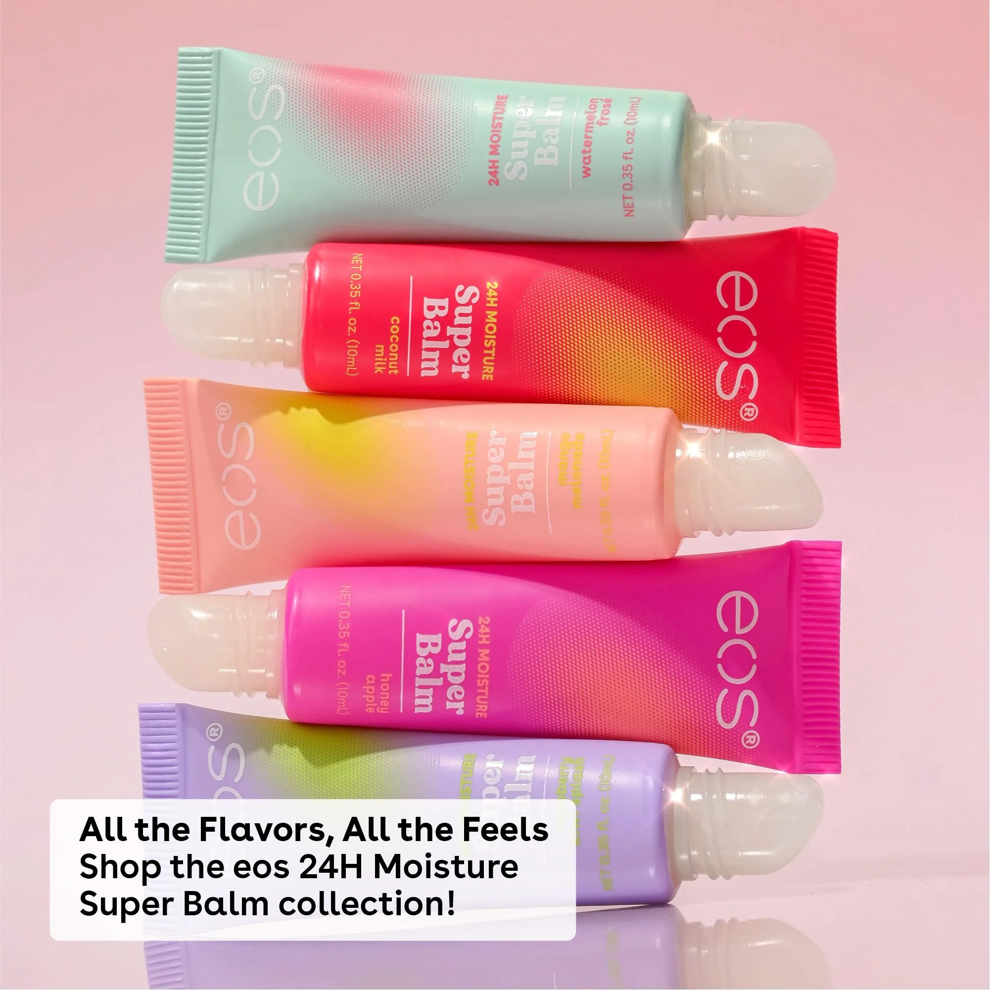 eos 24H Moisture Super Balm - Pink Lemonade & Wild Cherry Slushie, Day or Night Lip Treatment, Made for Sensitive Skin, Lip Balms & Moisturizers, 0.35 fl oz, 2-Pack - Image 3