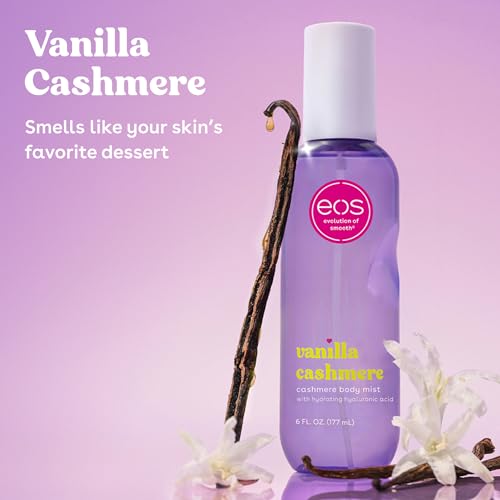 eos Cashmere Body Mist, Vanilla Cashmere, Soft Musk, Cozy Caramel, Hair Mist, Body Spray for Women Moisturizing, Hyaluronic Acid, Vanilla Body Spray, Vegan, Cruelty-free, 6 fl oz - Image 8