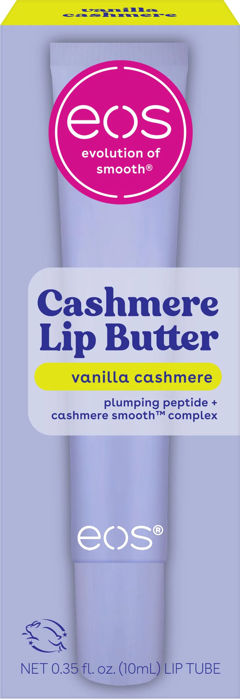 eos Cashmere Lip Butter - Vanilla Cashmere, Plumping Peptides, Smoothing, eos Lip Butter, Shea Butter, Lip Mask, Lip Moisturizer, Soft Lips, 0.35 fl oz