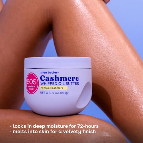 eos Cashmere Whipped Oil Body Butter, Vanilla Cashmere, 72 Hour Weightless Moisture For Dry Skin, Rich Formula and Deep Hydration, Body Care, 10 oz - Image 7