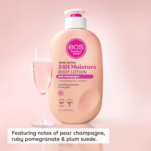 eos Shea Better Body Lotion Pink Champagne, 24-Hour Moisture Skin Care, Lightweight & Non-Greasy, Natural Shea, Vegan, 16 fl oz - Image 9