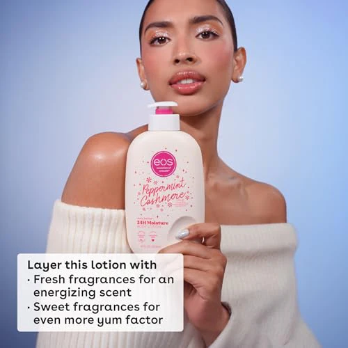 eos Shea Better Travel Size Body Lotion, Peppermint Cashmere, Holiday, Limited Edition Skin Care, 24-Hour Moisture, Body Lotion for Women, travel size toiletries, Vegan, 2.5 fl oz - Image 6