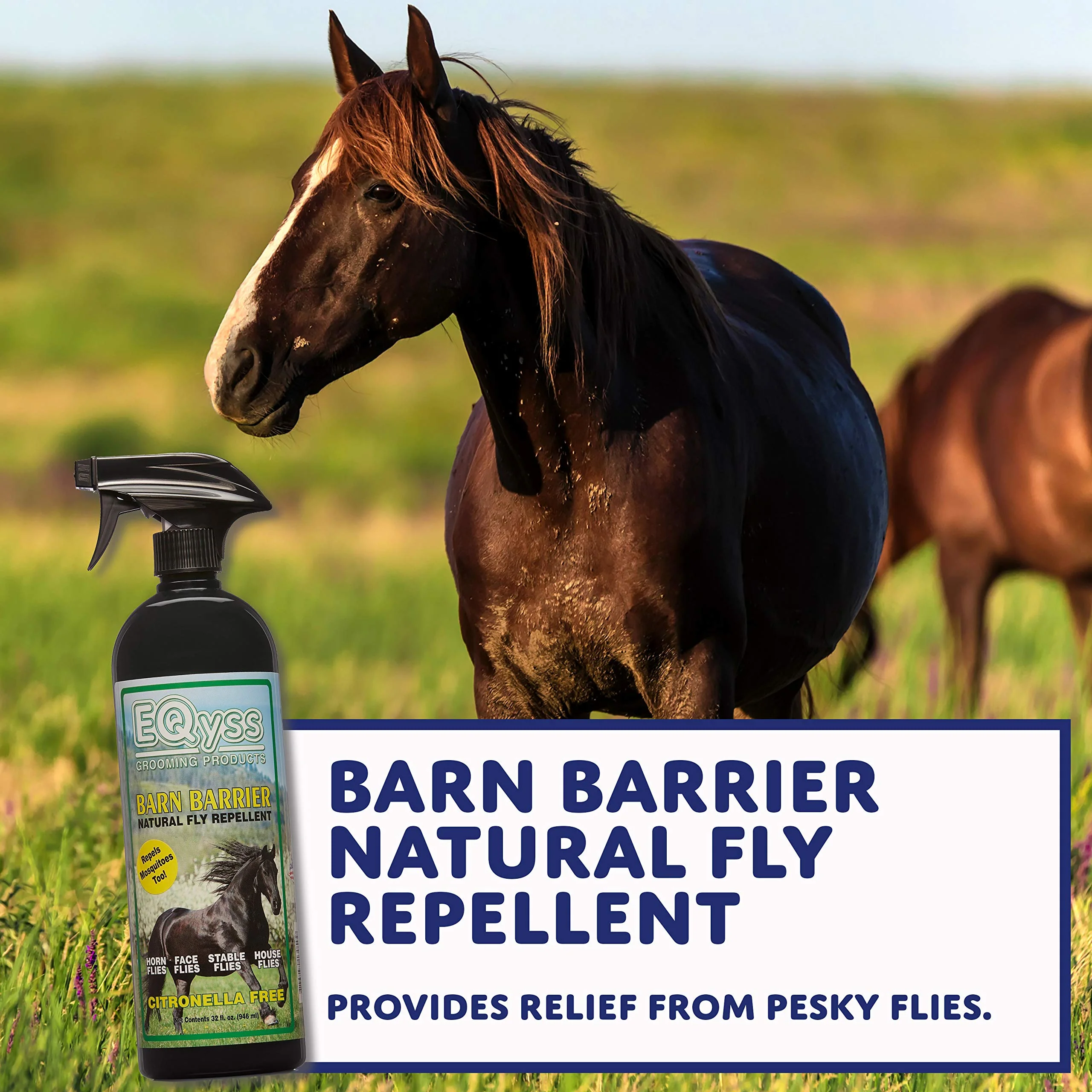 EQyss Barn Barrier Natural Fly Repellent Spray, 32 Ounce - Image 2
