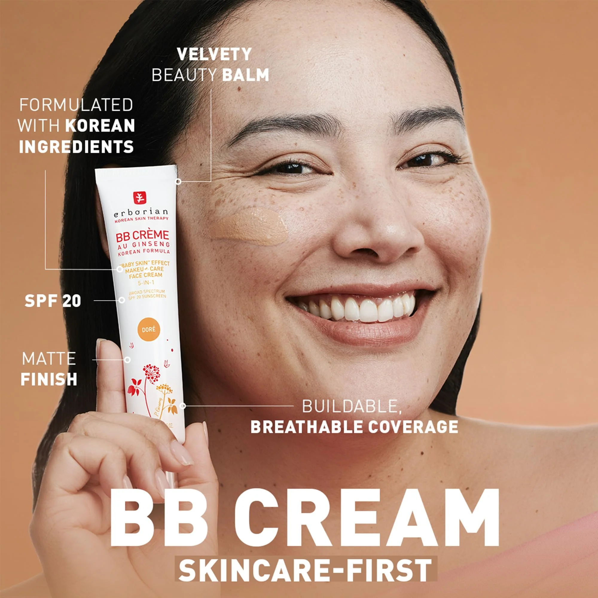 Erborian BB Cream with Ginseng, Fair (Clair) - Lightweight Buildable Coverage with SPF 20 & Ultra-Soft Matte Finish Minimizes Pores & Imperfections - Korean Face Skincare - 0.5 Oz - Image 10