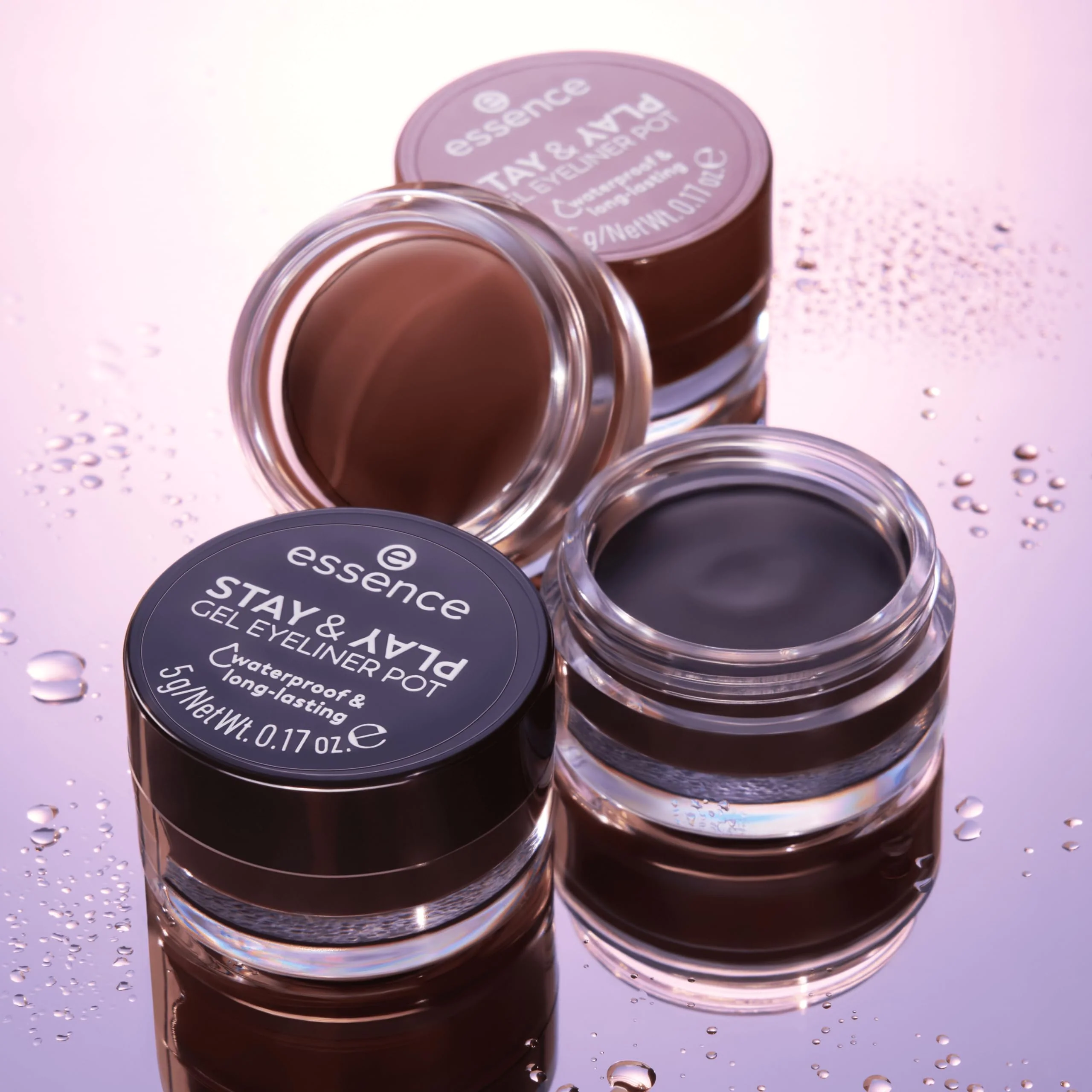 essence | Stay & Play Gel Eyeliner Pot | Waterproof, Long Lasting, Highly Pigmented | Vegan & Cruelty Free (01 | Black) - Image 2