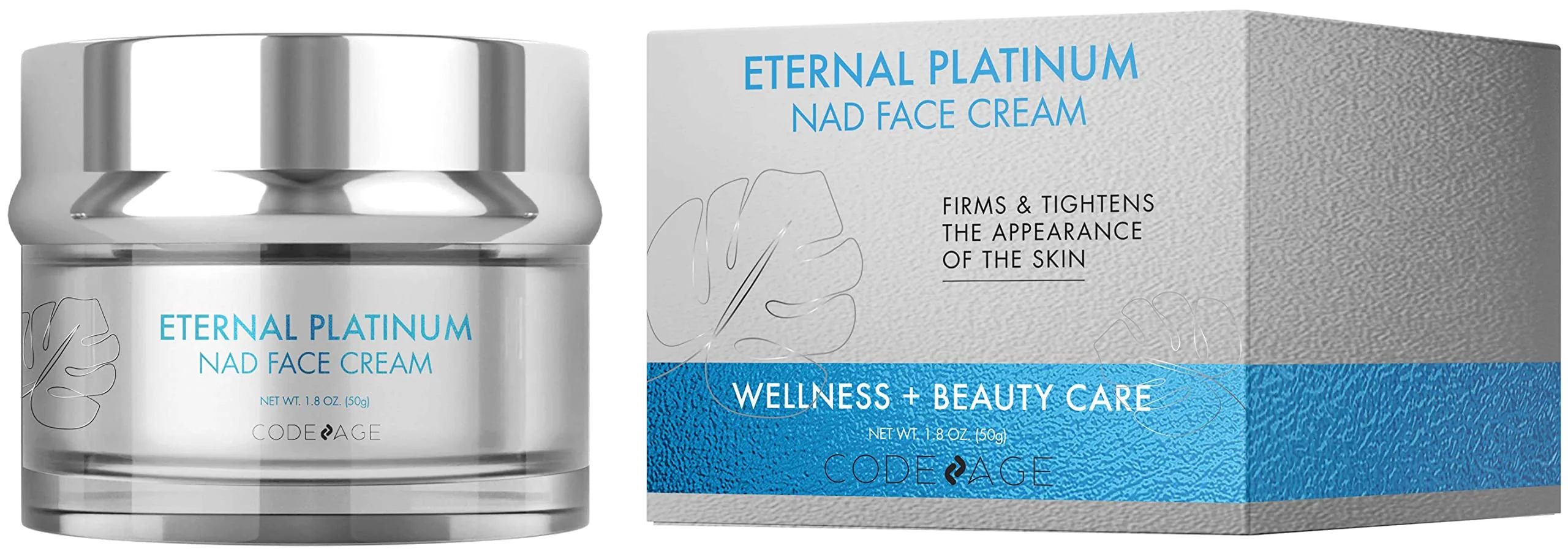 Eternal Platinum NAD Face Cream, Resveratrol, Collagen, Niacinamide Hyaluronic Acid, Vitamin C & E, Aloe Vera, Shea Butter, Skin Care Wrinkles Moisturizer Firming Tightening, Neck Facial Cream, 1.8 Oz - Image 4