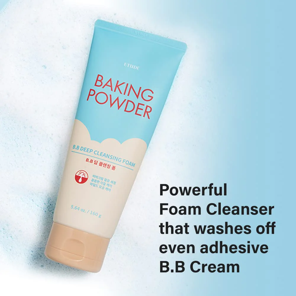 ETUDE Baking Powder B.B Deep Cleansing Foam, 2 in 1 Rice Bran + Baking Powder, Creamy Bubble + Scrub Exfoliate Skin, Fash Wash, Deep Cleanser for Makeup, Korean Skin Care, Beauty (5.64 Ounce) - Image 14