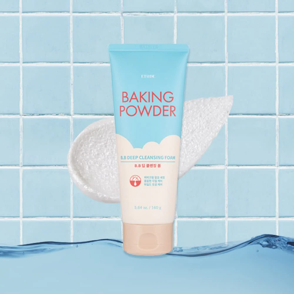 ETUDE Baking Powder B.B Deep Cleansing Foam, 2 in 1 Rice Bran + Baking Powder, Creamy Bubble + Scrub Exfoliate Skin, Fash Wash, Deep Cleanser for Makeup, Korean Skin Care, Beauty (5.64 Ounce) - Image 2