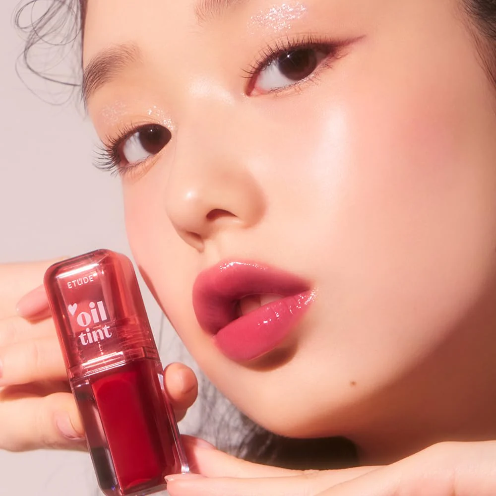 ETUDE Dear Darling Oil Tint #6 Pink Oil 4g | High Moisturizing and Strong Hydrating Lip Oil/Lip Gloss | Smooth and Moist Lips | Non-Sticky Lip Oil Tint For Dry Lips | K-beauty - Image 2