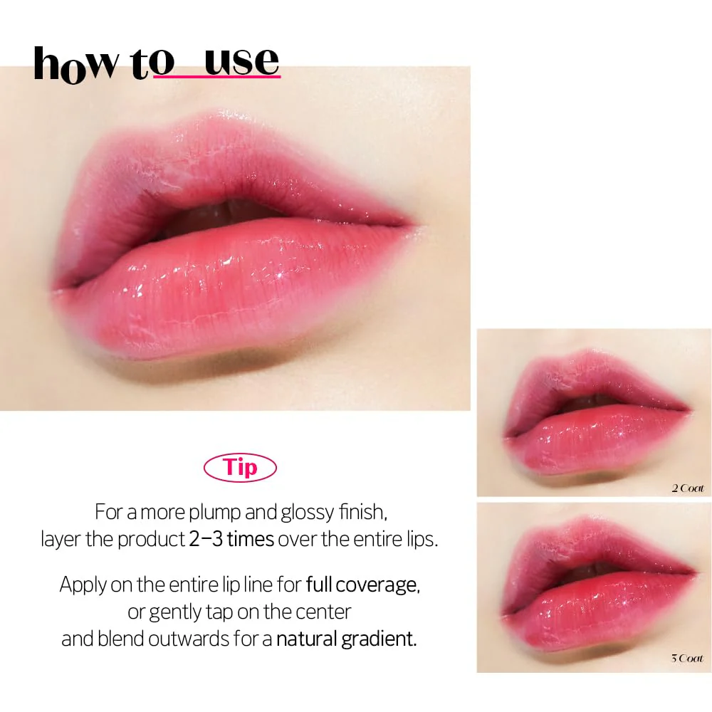 ETUDE Dear Darling Oil Tint #6 Pink Oil 4g | High Moisturizing and Strong Hydrating Lip Oil/Lip Gloss | Smooth and Moist Lips | Non-Sticky Lip Oil Tint For Dry Lips | K-beauty - Image 3
