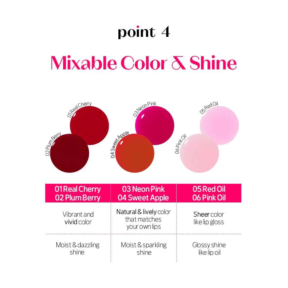 ETUDE Dear Darling Oil Tint #6 Pink Oil 4g | High Moisturizing and Strong Hydrating Lip Oil/Lip Gloss | Smooth and Moist Lips | Non-Sticky Lip Oil Tint For Dry Lips | K-beauty - Image 4