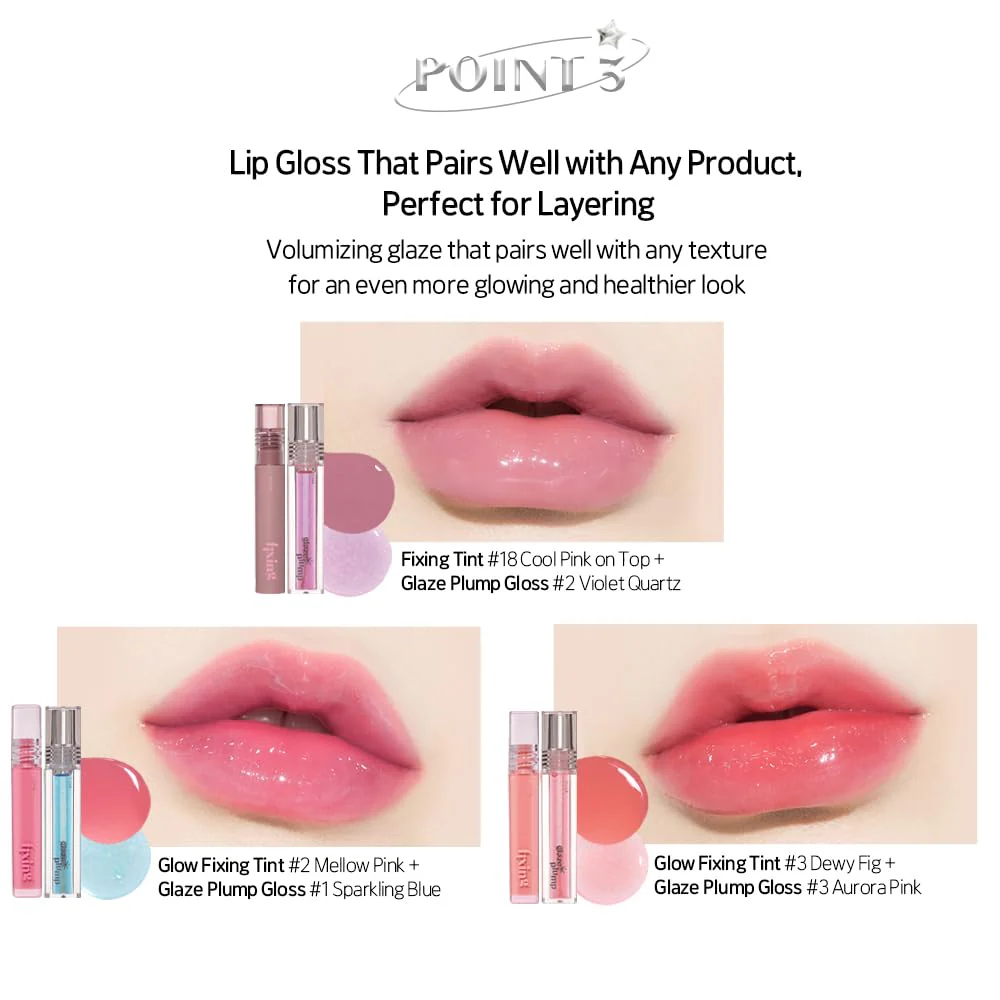 ETUDE Glaze Plump Gloss - Violet Quartz | Korean Lip Plumper, Volumizing Glaze, Vegan Certified, Shimmer, Glittering Daily Makeup. Sparkling Blue, Korean Makeup, Kbeauty, Perfect for Gift - Image 4