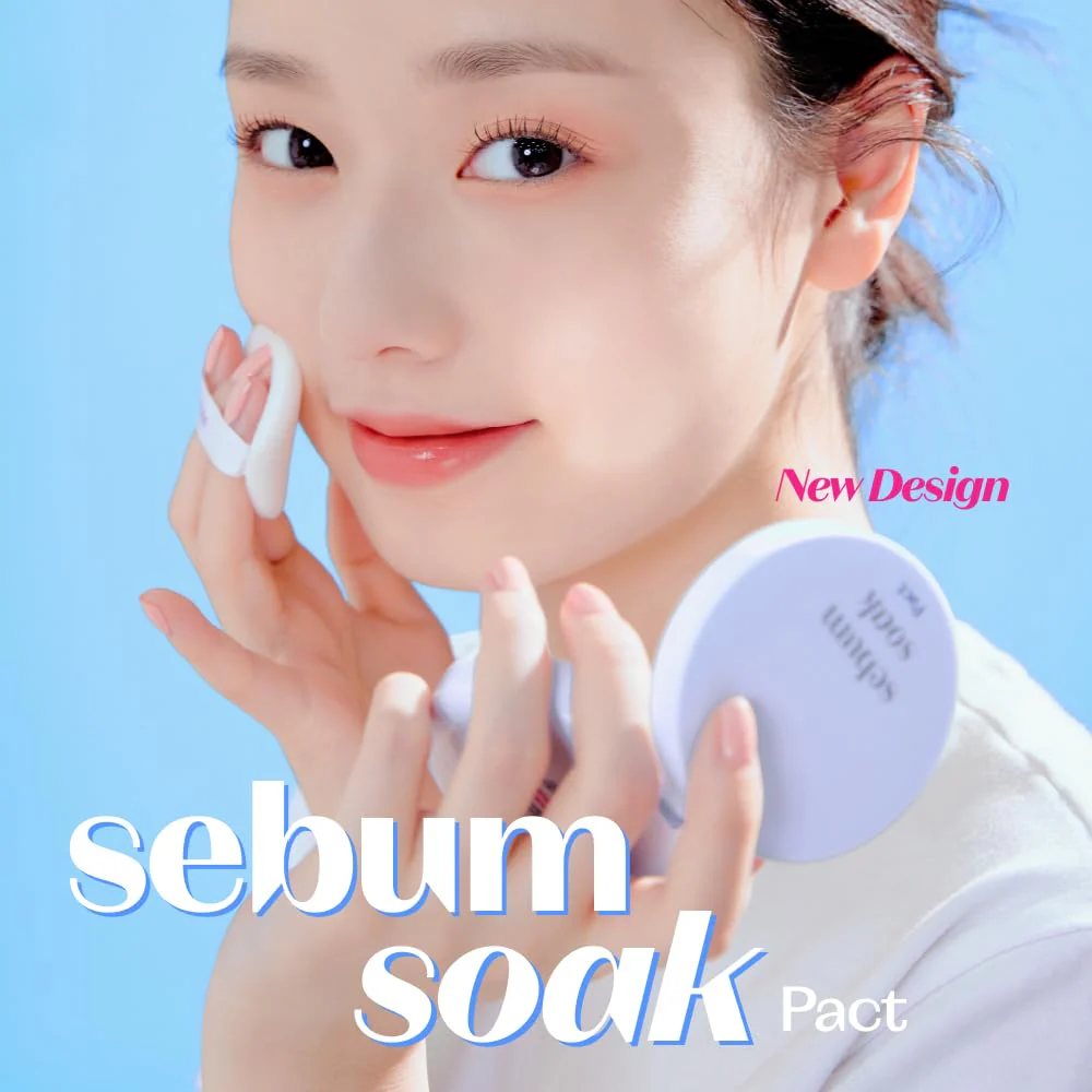 Etude Sebum Soak Pact | Facial Oil Control and Soft Skin with This Mineral Powder That Absorbs Sebum for a Matte Face | Korean Makeup, KBeauty, Perfect for Gift - Image 4