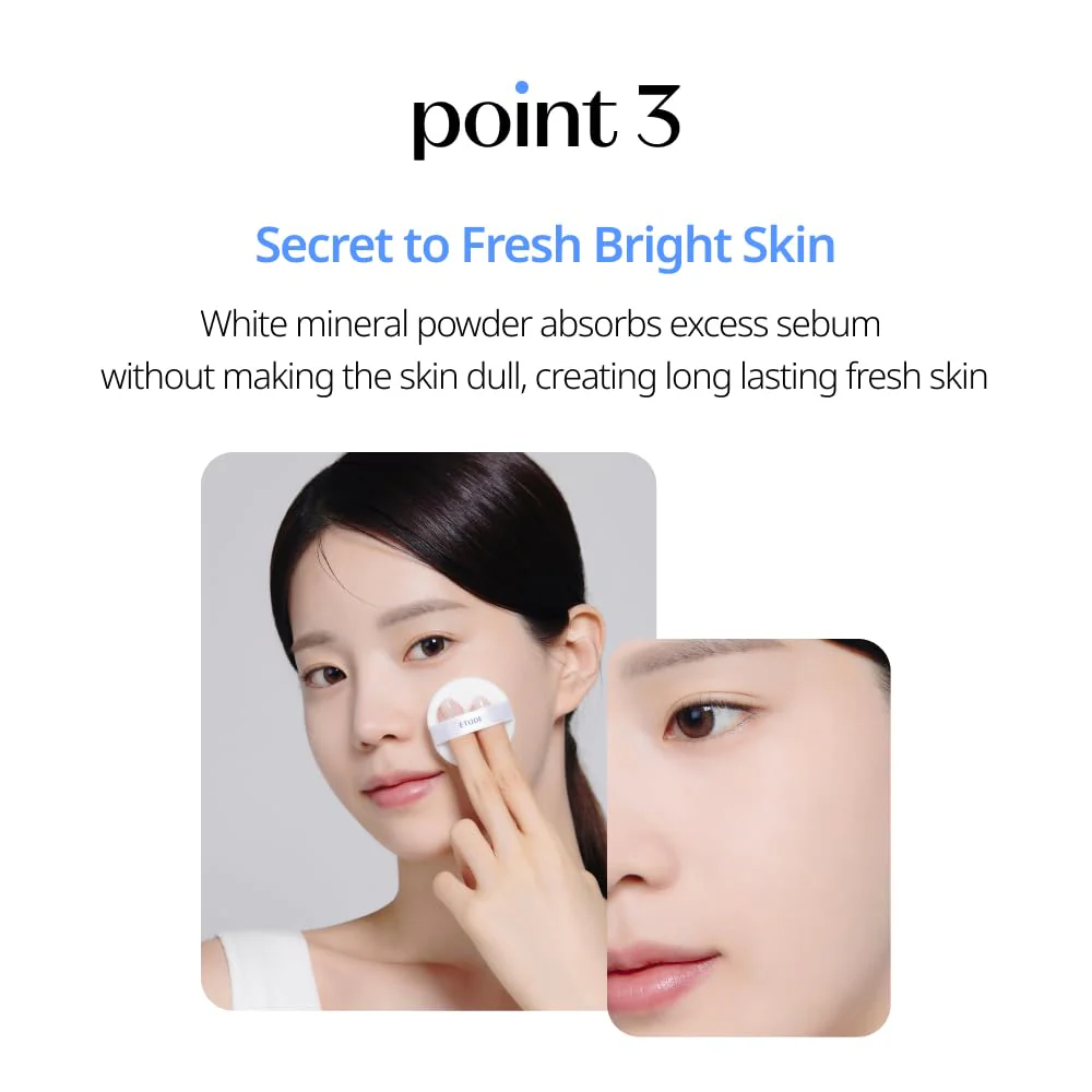 Etude Sebum Soak Pact | Facial Oil Control and Soft Skin with This Mineral Powder That Absorbs Sebum for a Matte Face | Korean Makeup, KBeauty, Perfect for Gift - Image 6