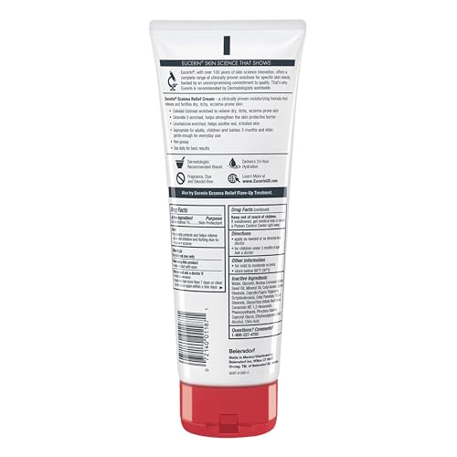Eucerin Eczema Relief, Full Body Lotion, Moisturizing Eczema Cream with Colloidal Oatmeal (Skin Protectant) and Ceramide 3, 8 Oz Tube - Image 2