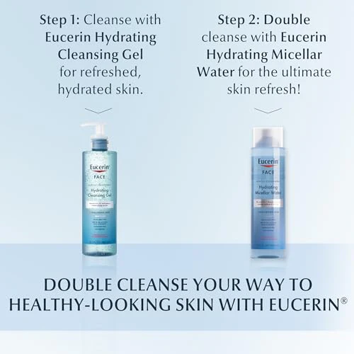 Eucerin Face Gentle Cleansing Hydrating Micellar Water with Hyaluronic Acid, Face Cleanser and Makeup Remover, Fragrance Free and Non-Drying for All Skin Types, 13.5 Fl Oz Bottle - Image 6