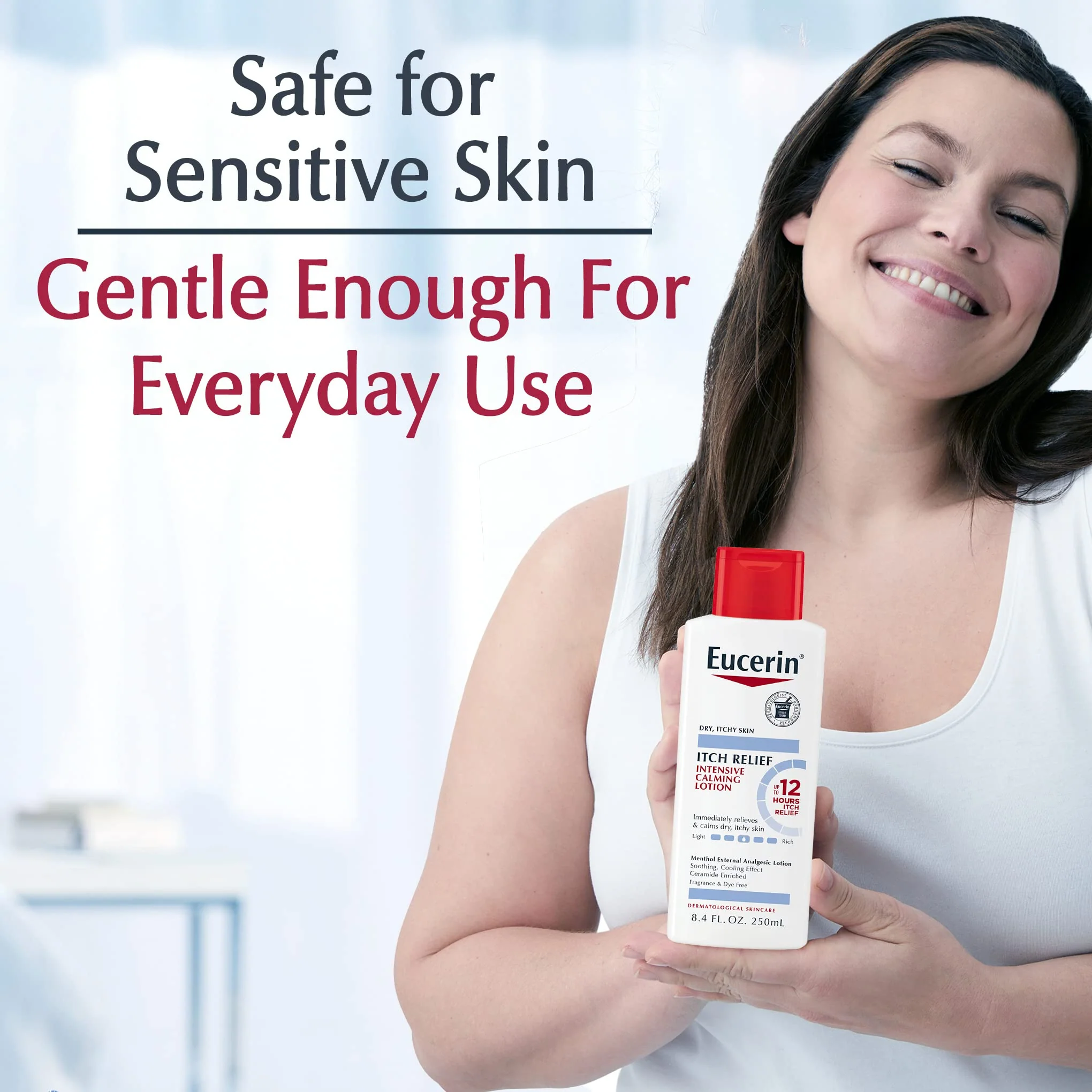 Eucerin Itch Relief Intensive Calming Lotion, Itch-Relieving Lotion for Sensitive Dry Skin, 8.4 Fl Oz Bottle - Image 22