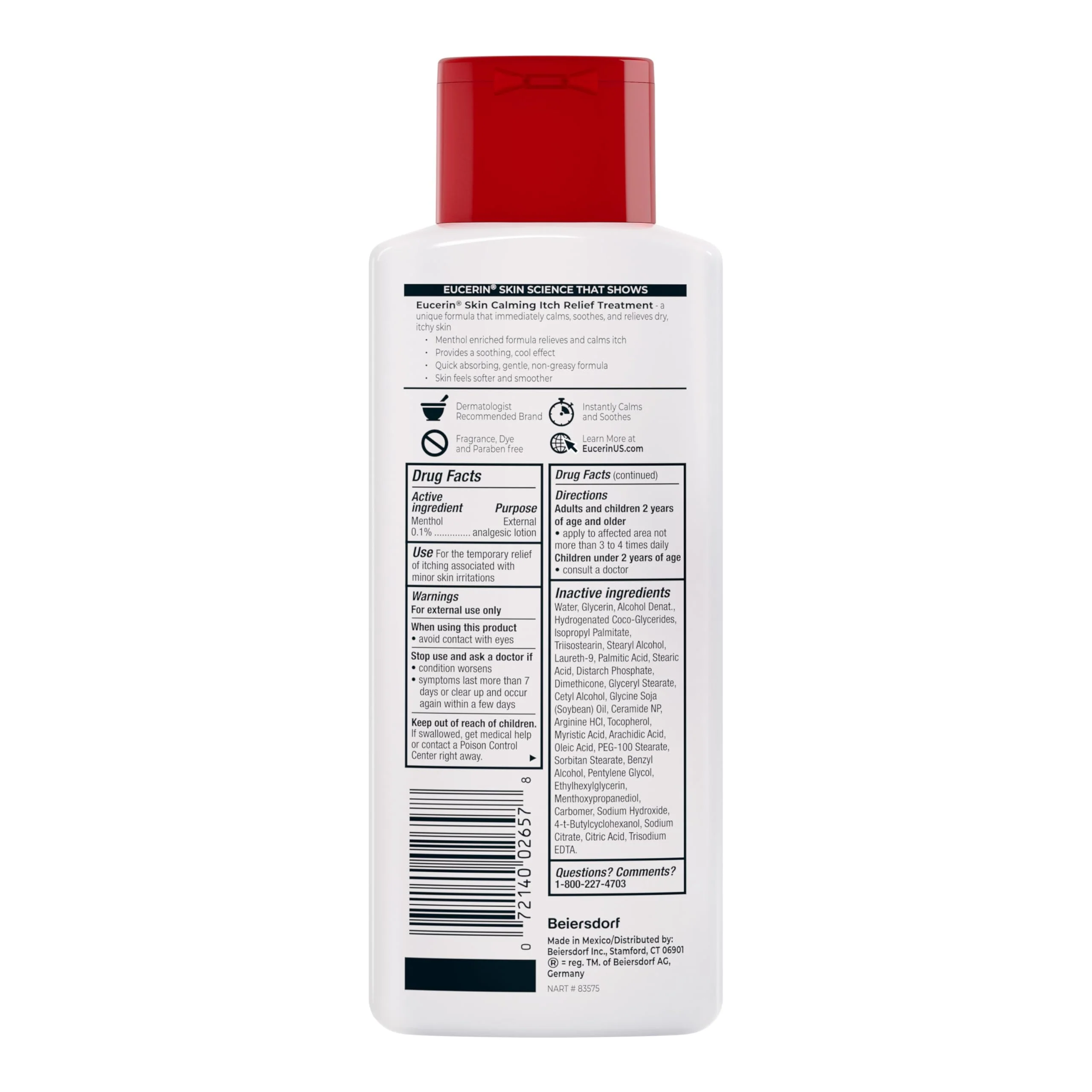 Eucerin Itch Relief Intensive Calming Lotion, Itch-Relieving Lotion for Sensitive Dry Skin, 8.4 Fl Oz Bottle - Image 26