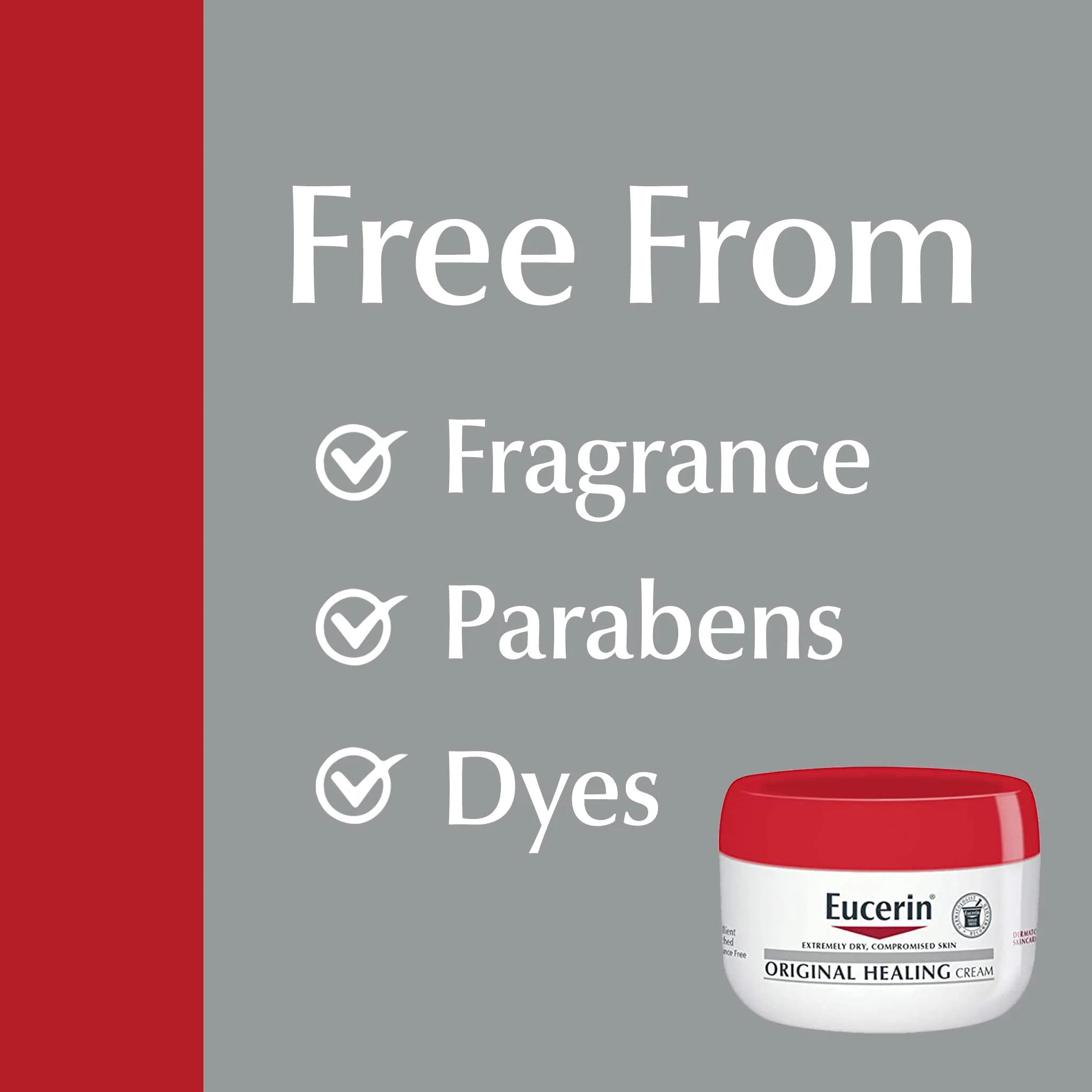 Eucerin Original Healing Cream, Unscented Body Cream for Extremely Dry, Sensitive and Compromised Skin, Emollient Enriched Body Moisturizer, 16 Oz Jar, Pack of 2 - Image 8