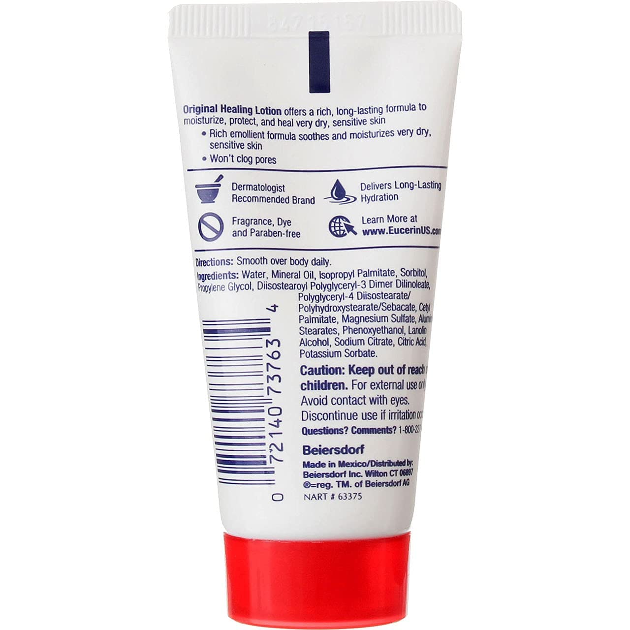 Eucerin Original Healing Emollient Enriched Lotion 1 oz. - Pack of 6 - New Look! - Image 8
