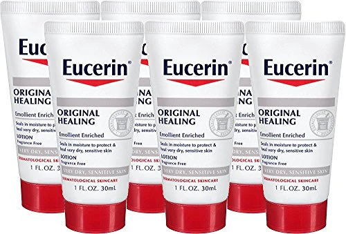 Eucerin Original Healing Soothing Repair Rich Lotion Fragrance Free Dry Skin 1 Oz Travel Size (Pack of 6) - Image 2