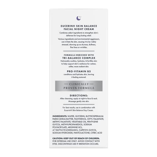 Eucerin Skin Balance Night Cream, Sensitive Skin Face Moisturizer Enriched with Tri-Balance Complex, 1.7 Oz Bottle - Image 13
