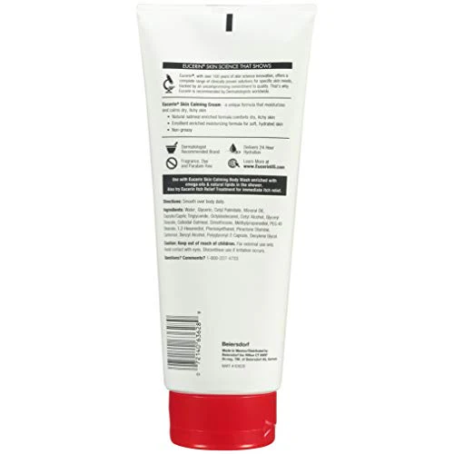 Eucerin Skin Calming Cream - Full Body Lotion for Dry, Itchy Skin, Natural Oatmeal Enriched - 14 oz. Tube - Image 10