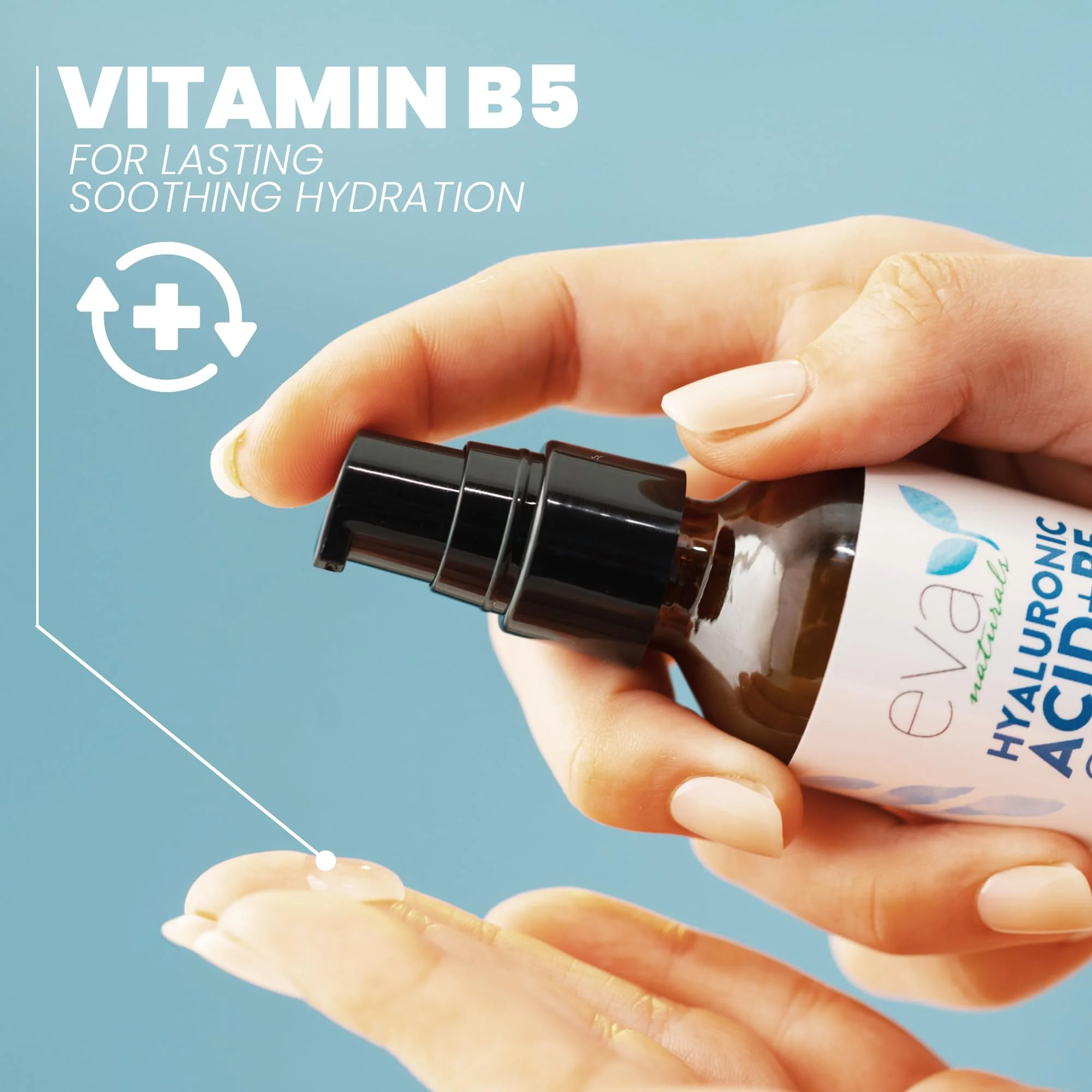 Eva Naturals Hyaluronic Acid + B5 Serum for Face – Ultra Hydrating Vitamin C & B5 Facial Serum for Deep Moisturizing, Wrinkle & Dark Spot Treatment, Skin Firming & Renewal - Image 6