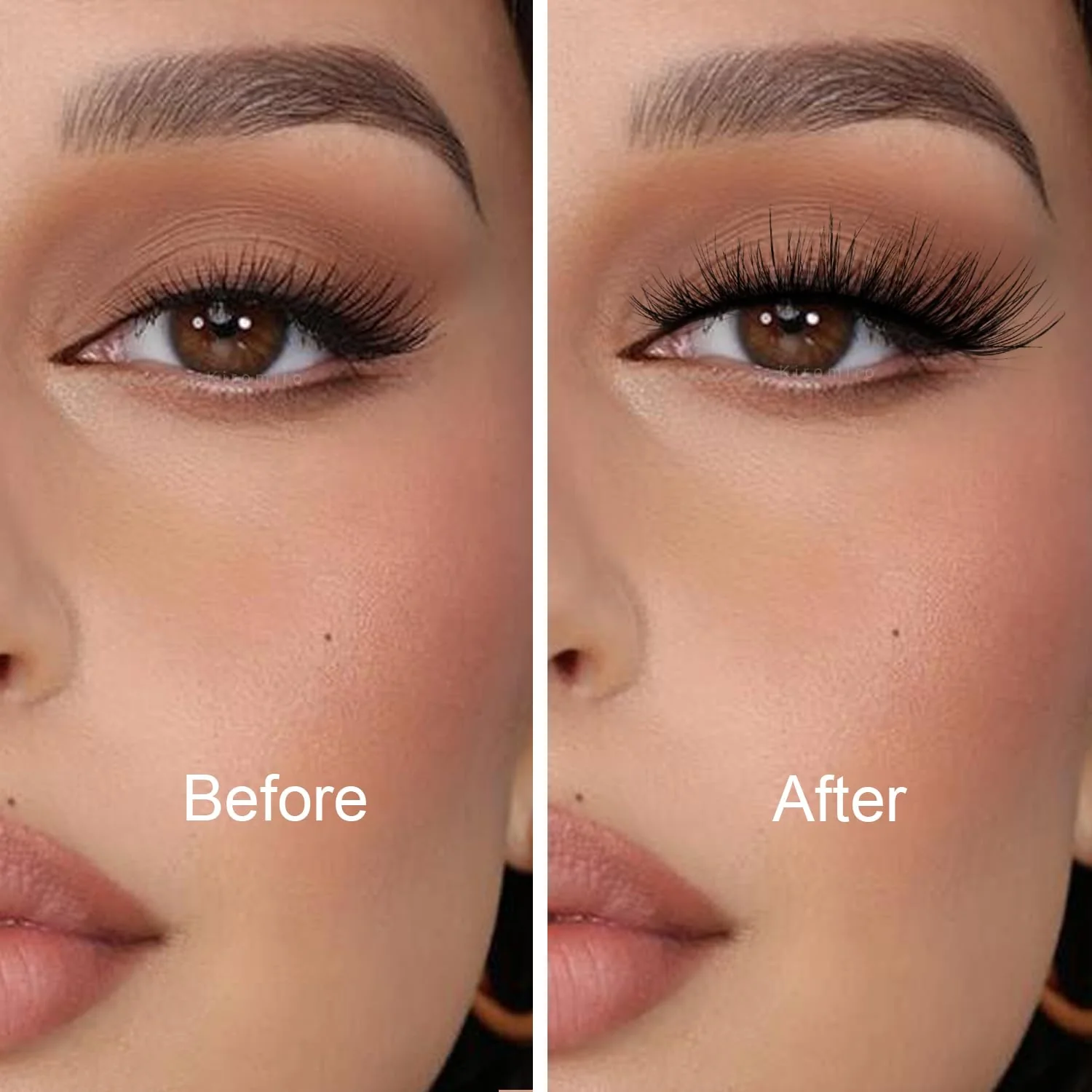 False Eyelashes 14mm Faux 3D Mink Lashes Natural Look Cat Eye Wispy Lashes Pack by Kiromiro, 14 Pairs - Image 7