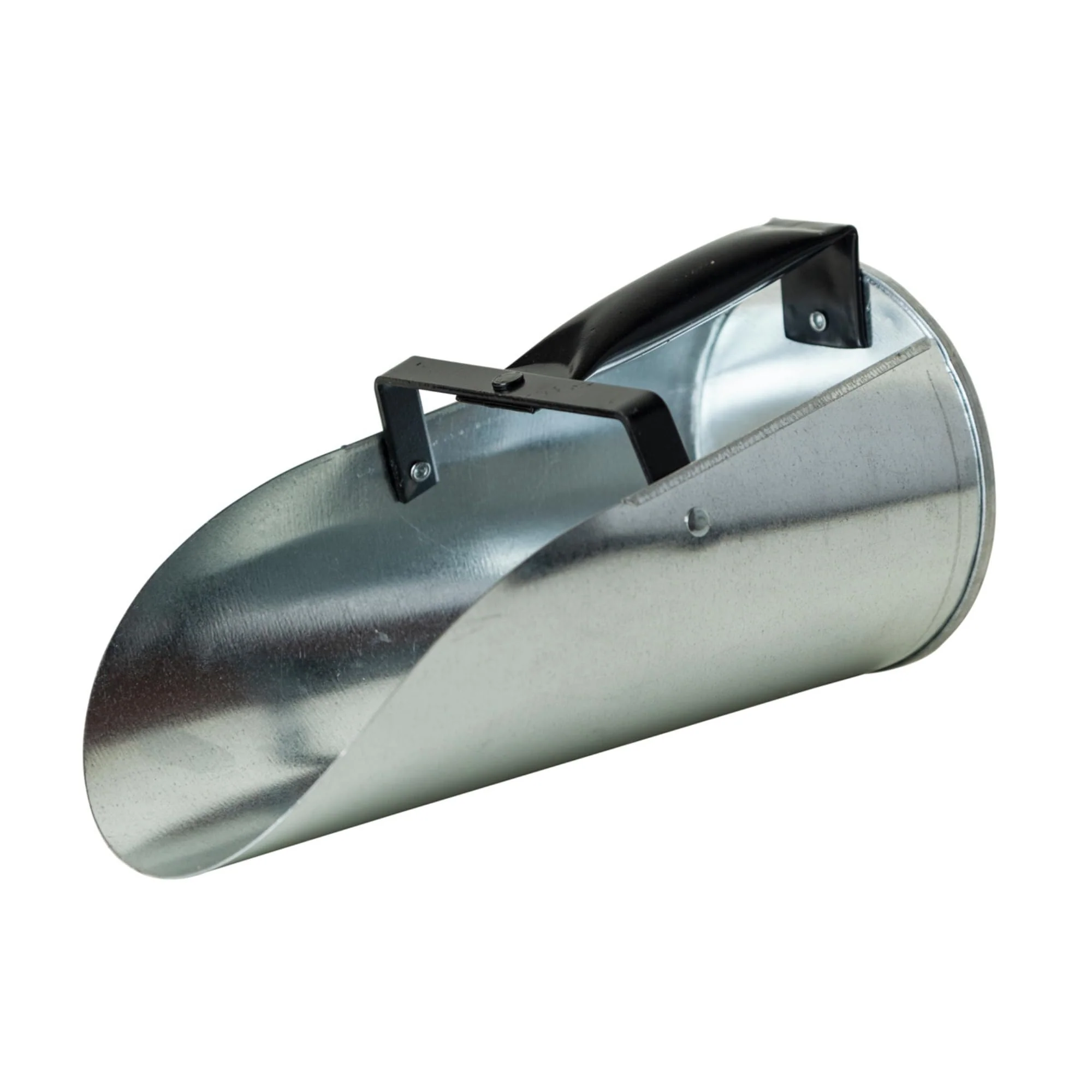 FARM-TUFF Galvanized Livestock Feed Scoop, 2qt Capacity - Metal Grain & Seed Scoop with Enclosed Easy-Grip Handle, Flat Base & Rust-Resistant Design for Poultry, Birds & Small Animals