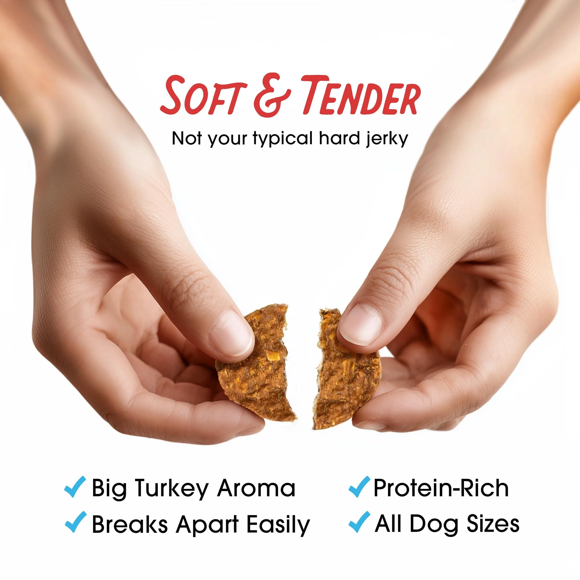 Farmland Traditions Filler Free Dogs Love Turkey & Sweet Potato Premium Jerky Treats for Dogs, 6 oz. Bag - Image 4