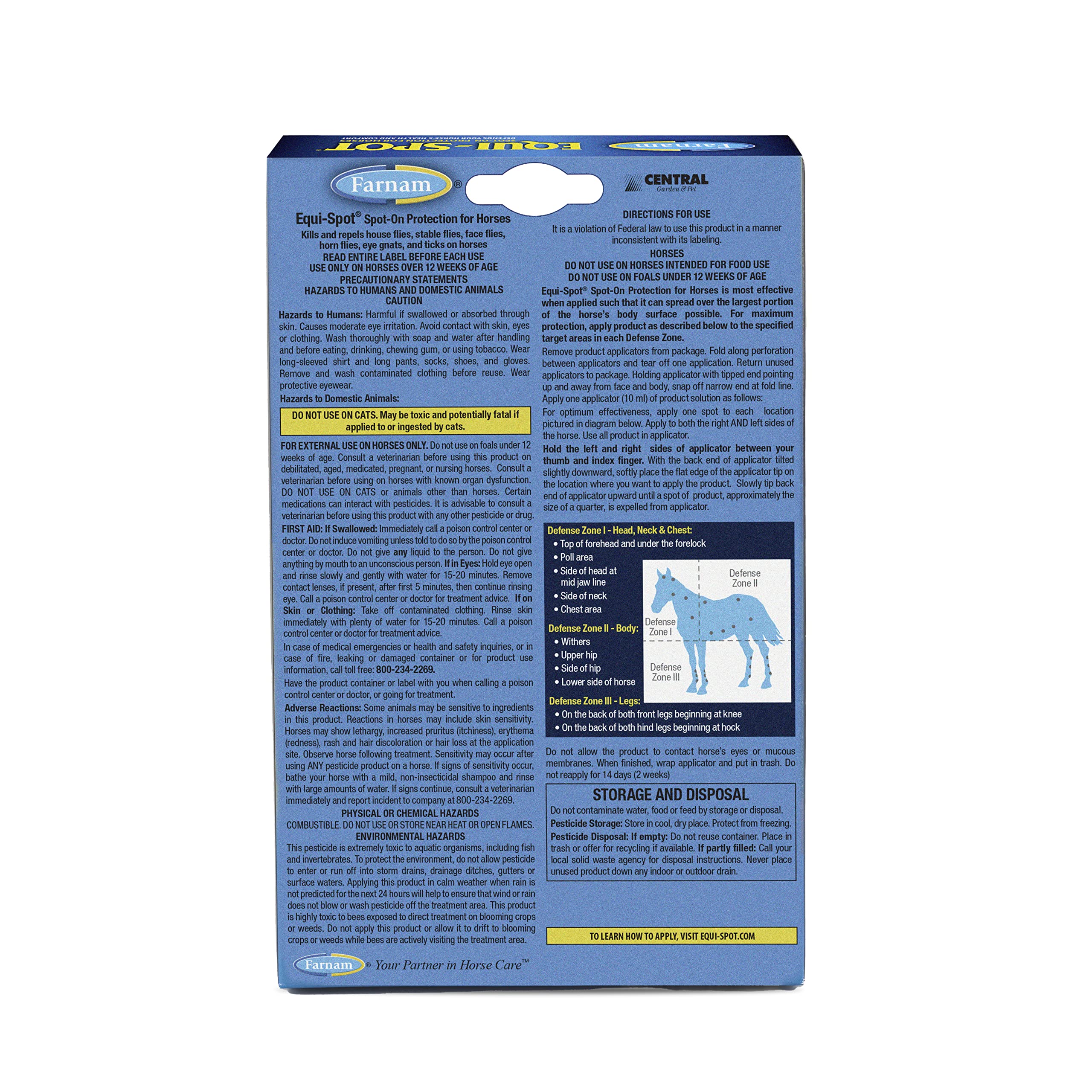 Farnam Equi-Spot, Horse Fly Control, Long-lasting Protection, 6 Applications, 12-Week Supply for One Horse - Image 3
