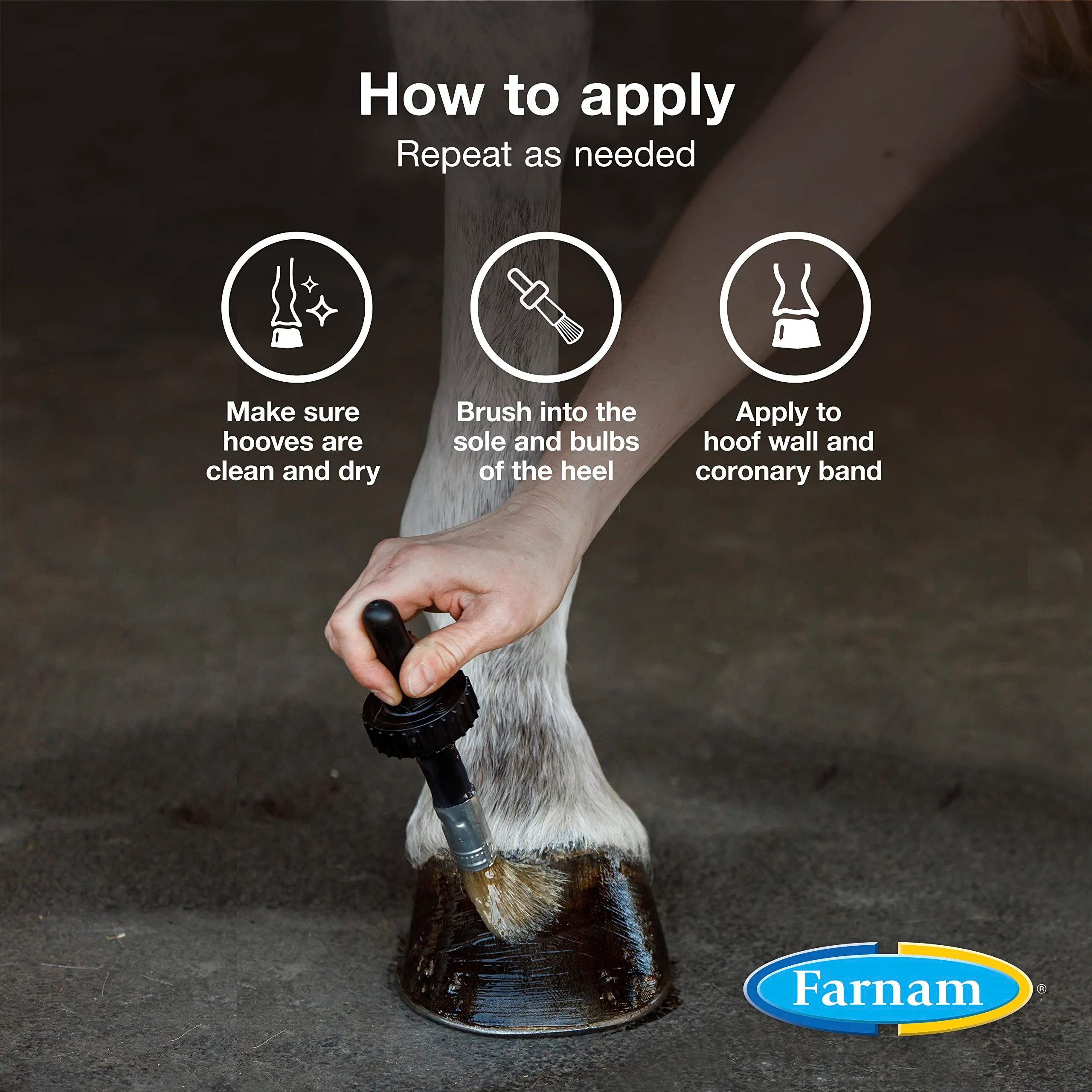 Farnam Horseshoer's Secret Deep-Penetrating Hoof Oil for Horses, Conditions Dry Hooves, Prevents Cracks, Splits & Contracted Heels, Contains Avocado, Glycerine & Mineral Oils, Fast Absorbing, 32 Oz - Image 8