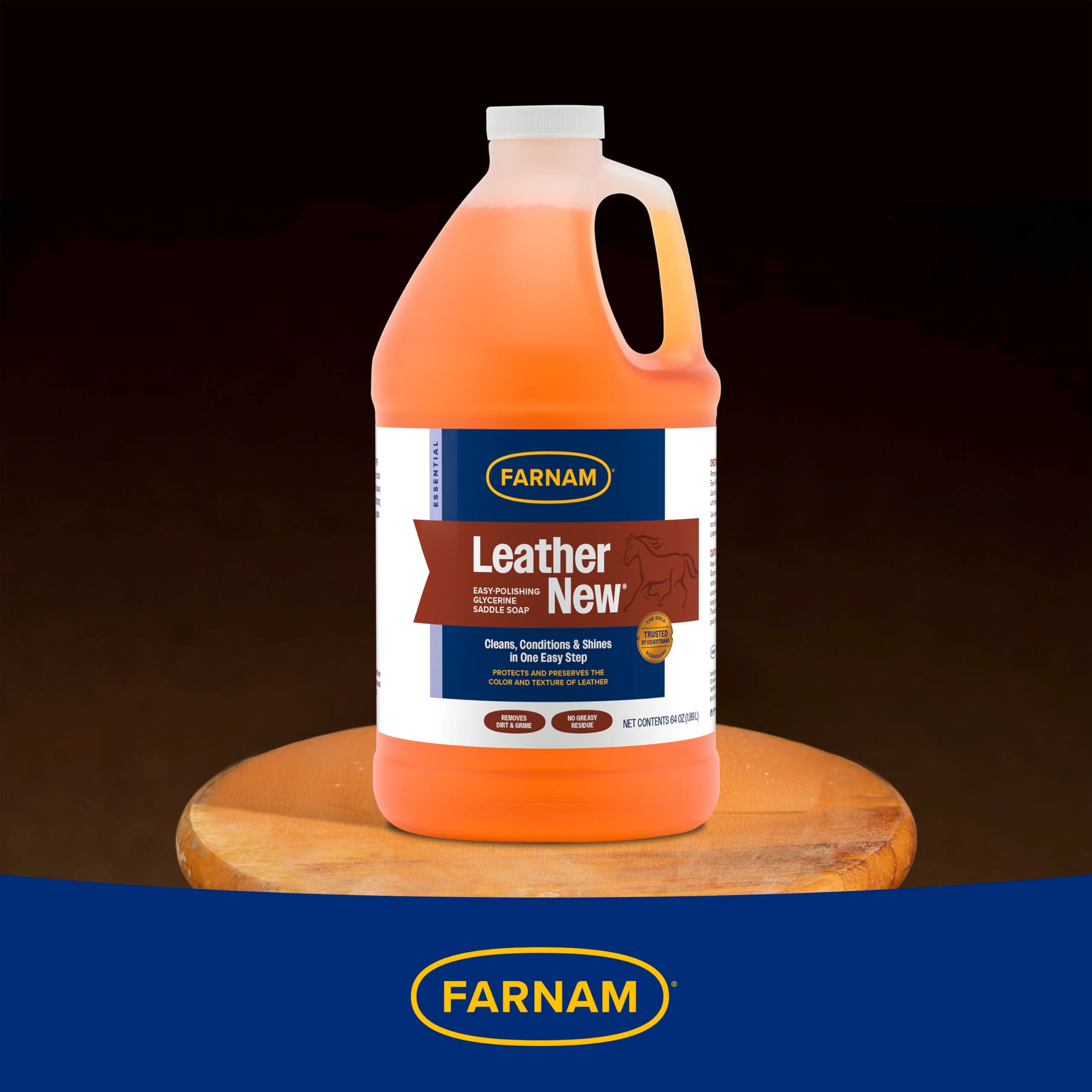 Farnam Leather New Easy-Polishing Glycerine Saddle Soap and Leather Saddle Cleaner, Protects and Preserves Leather, Cleans, Conditions and Polishes, 64 Oz. - Image 6