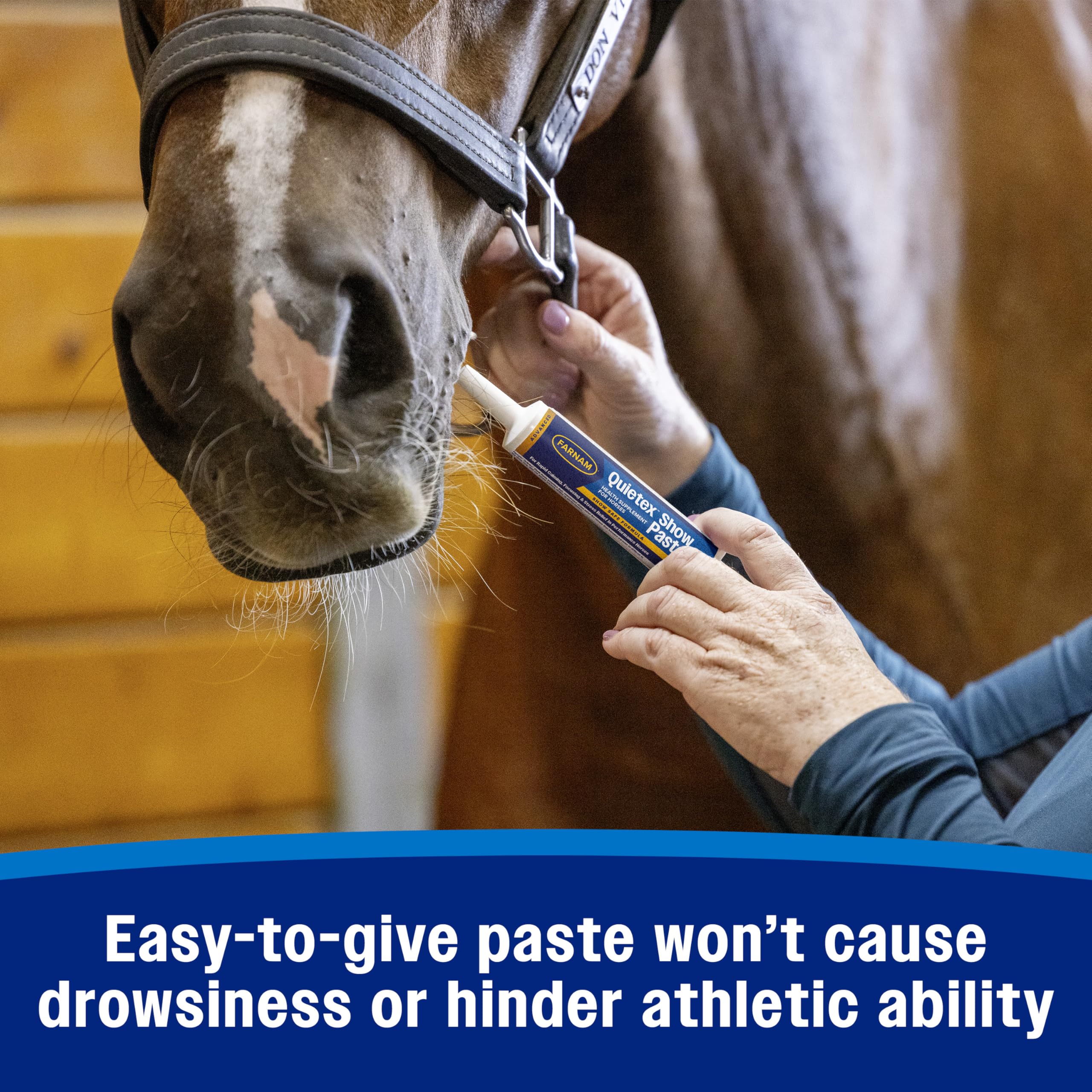 Farnam Quietex Show Calming & Focusing Paste for Horses, 30 cc Syringe, Show Safe Horse Calm Magnesium Supplement Paste, Help Manage Nervous Behavior, Focus, Keep Calm, Relaxed & Composed - Image 3