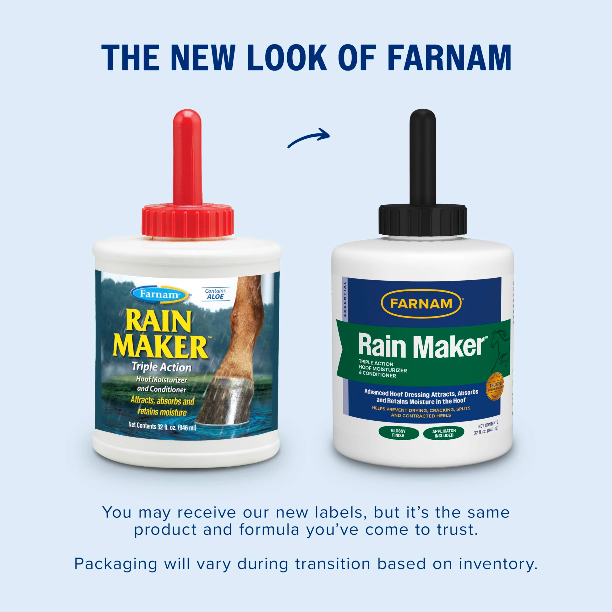 Farnam Rain Maker Triple Action Hoof Moisturizer & Conditioner, Protection Against Dry Weather, Cracks, Splits, Contracted Heels, 32 fl oz - Image 10