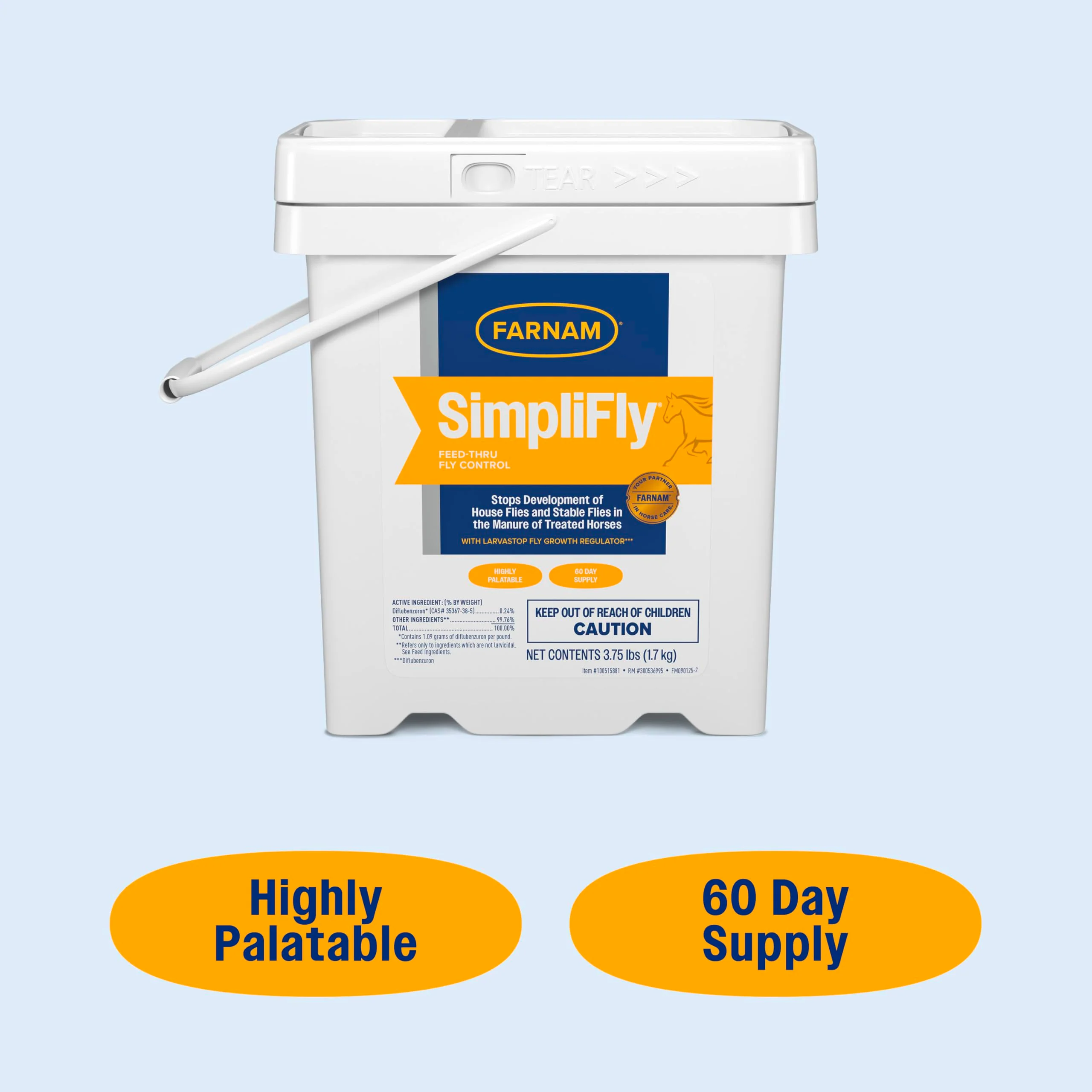 Farnam SimpliFly Feed Through Fly Control for Horses, 3.75 lbs, 60 Day Supply, EPA-Approved Pellets to Prevent Stable Flies in Manure – Safe, Palatable Daily Supplement for Fly Population Control - Image 9
