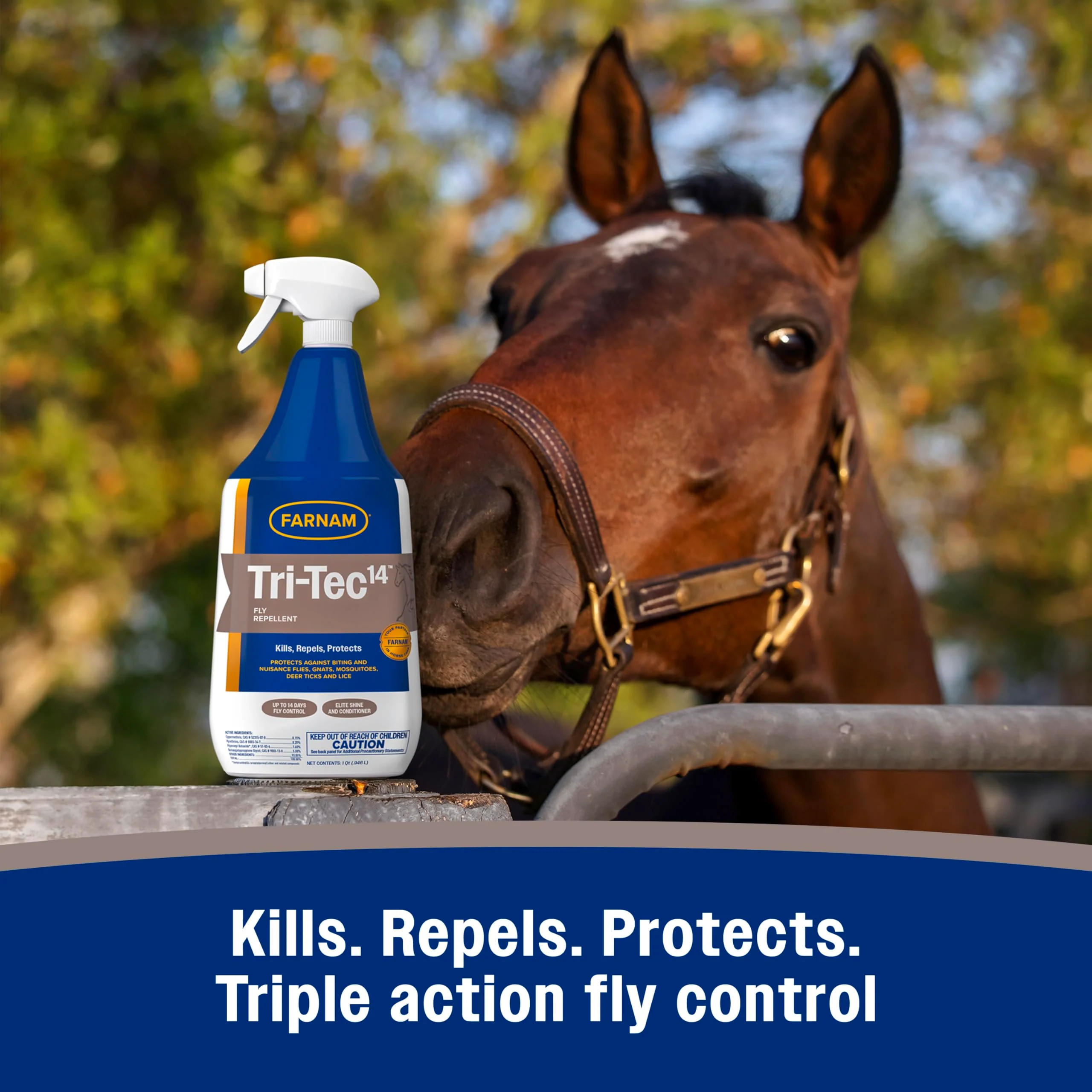 Farnam Tri-Tec 14 Horse Fly Spray, Kills, Repels, Protects, 32 Ounces - Image 5