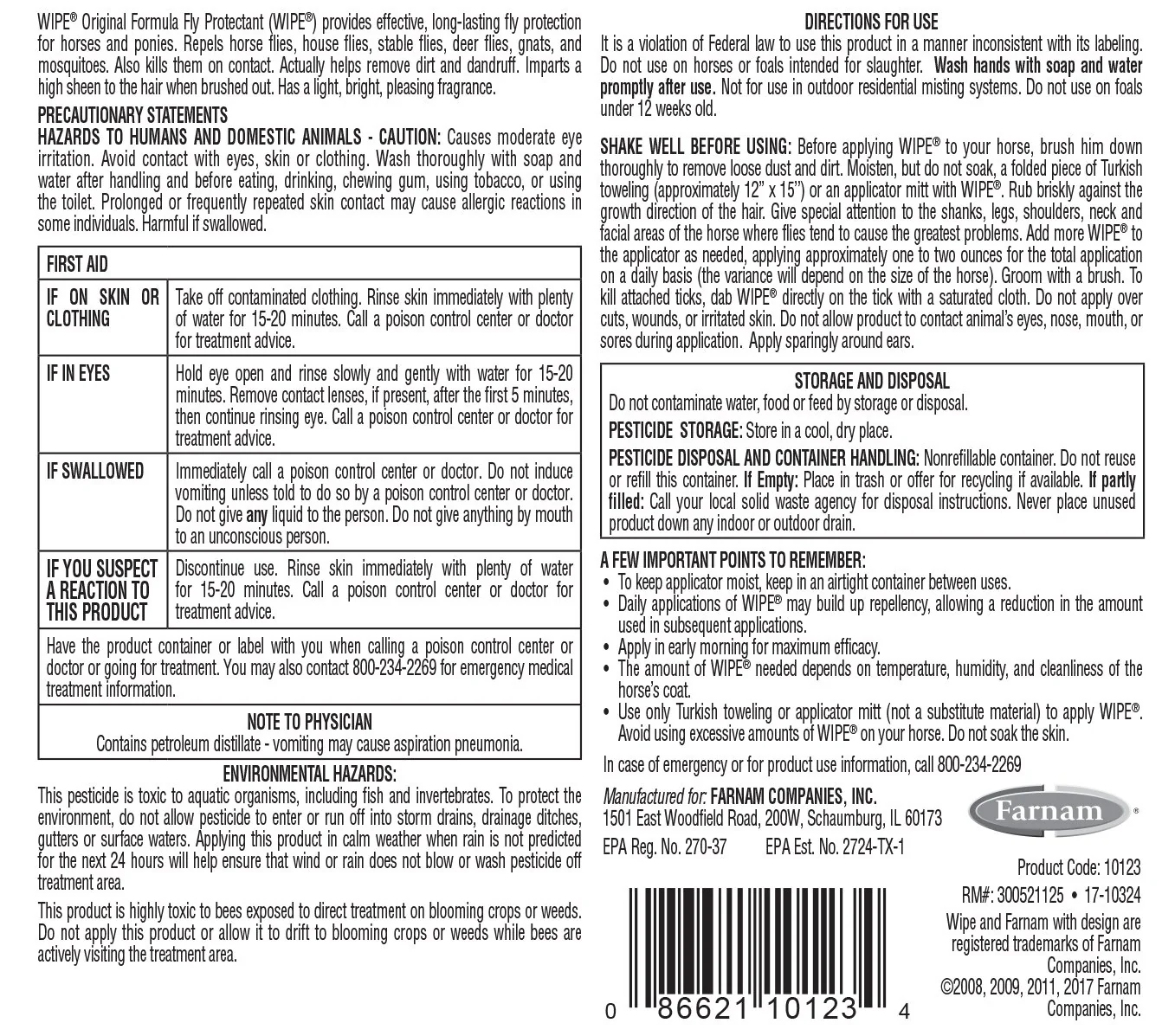 Farnam Wipe Original Formula Fly and Tick Protectant for Horses, Ready-to-Use Formula, 32 Fluid Ounces, One Quart Container - Image 4